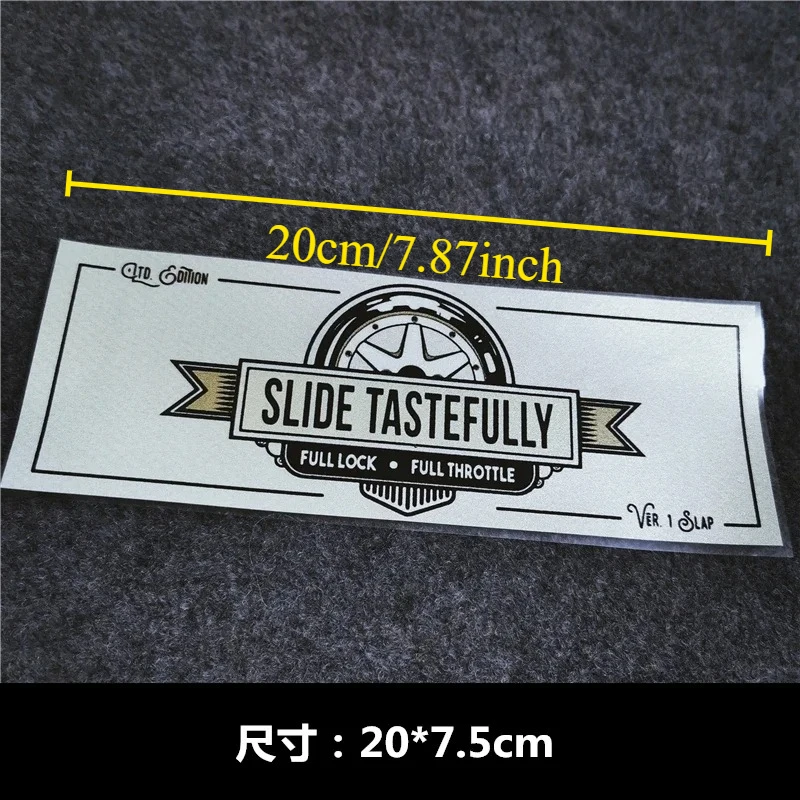 JDM Drift Style Car Sticker,Slide Full Lock Design,Waterproof Vinyl for Window,Bumper,Motorcycle,Laptop Decor