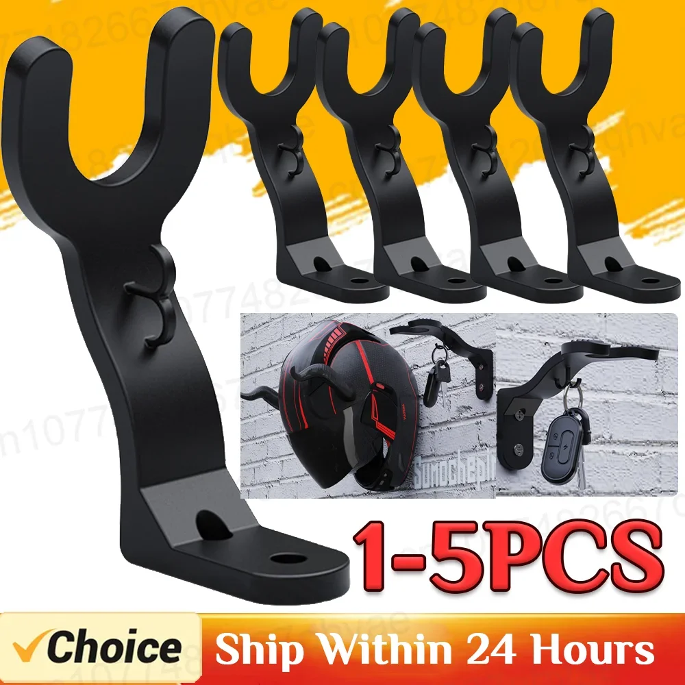 

1-5PC Motorcycle Head Gear Hook Motorcycle Helmet Holder Helmet Hook Wall Mount Football Bicycle Hat Hanger Stand Caps Wall Rack