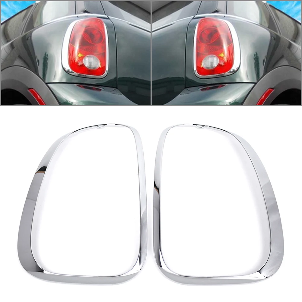 2 PCS Chrome Car Rear Tail Light Frame Cover Trim For BMW Mini Cooper R60 Countryman R61 Paceman