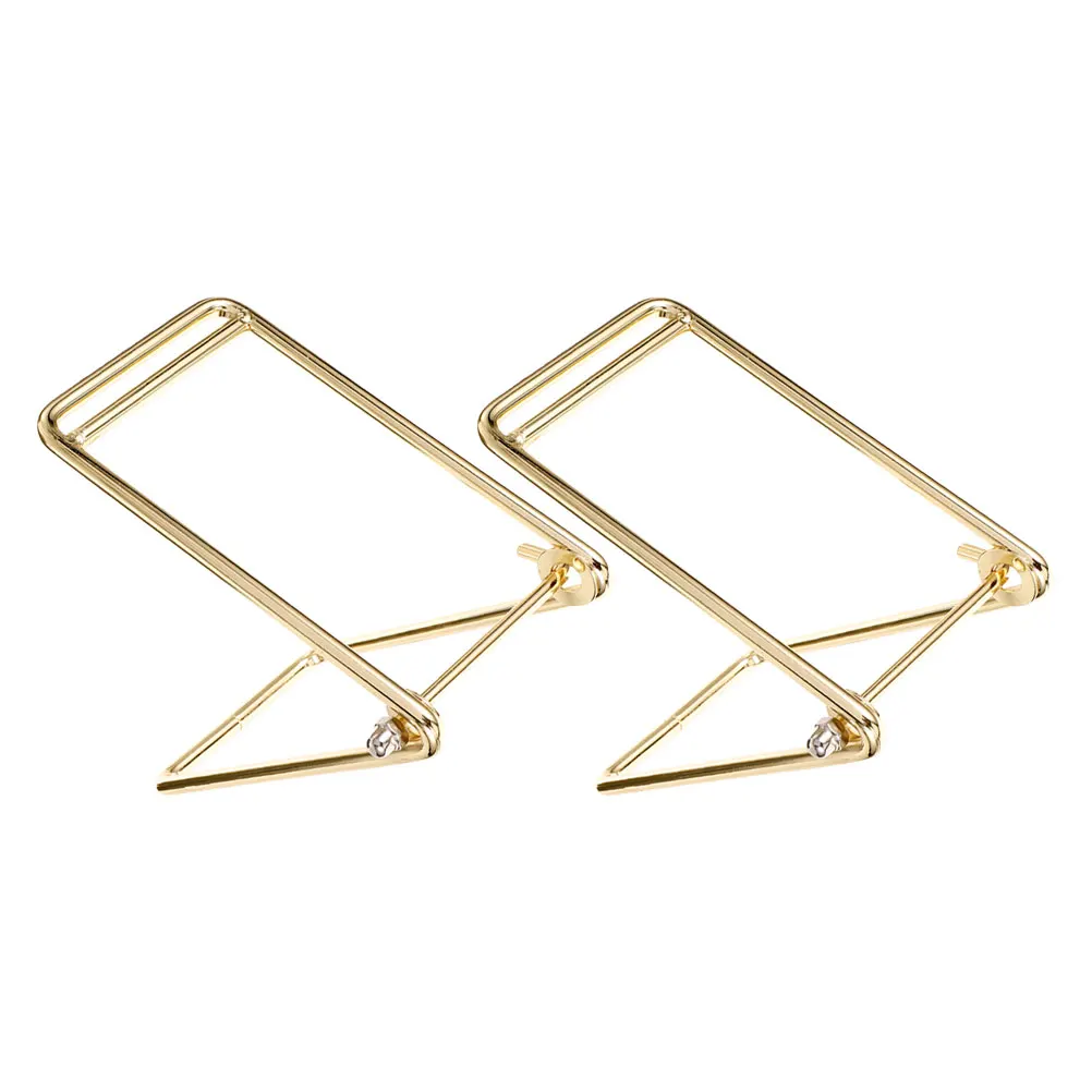 

2Pcs Durable Stainless Steel Ticket Holder Rack Versatile Movie Ticket Dispenser Compact Raffle Ticket Rolling Stand