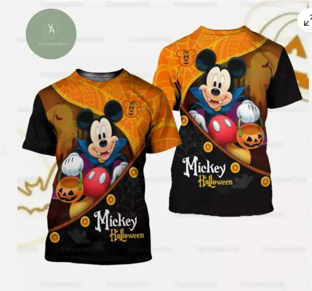 Disney Minnie Mouse T-shirt Disney Cartoon Comic 3D Printed Design Men Women Street Casual Couple Short Sleeve Top T-shirt