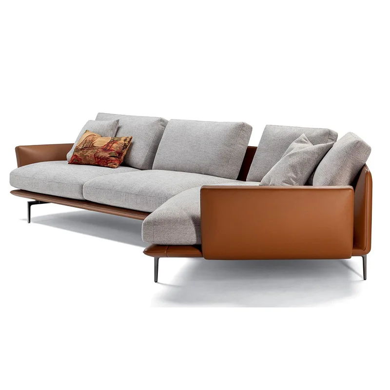 Sofa kulit mewah ringan Italia