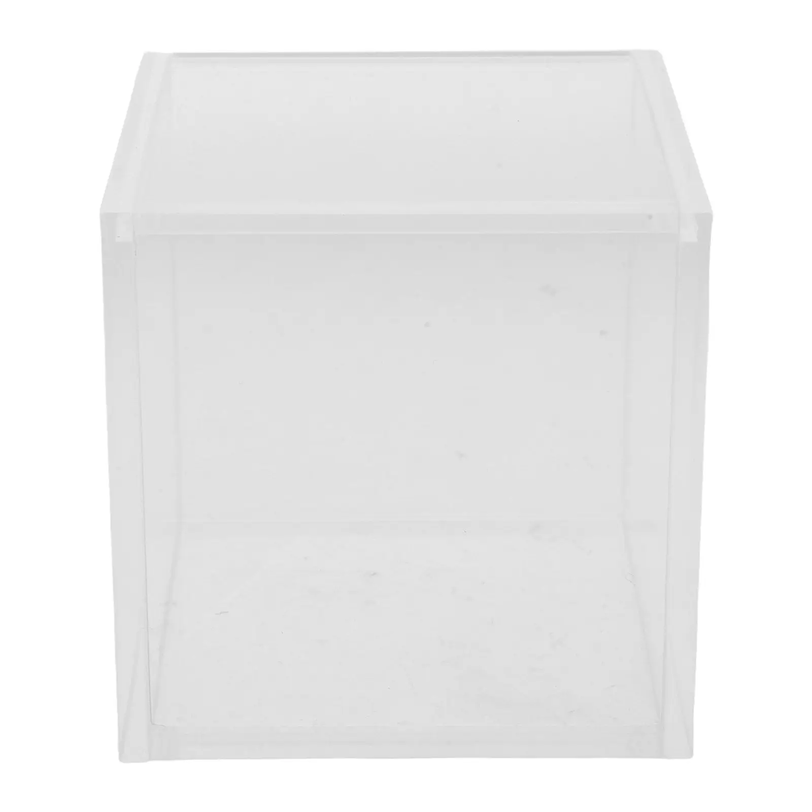 

Акриловый органайзер для украшений, прозрачный квадратный контейнер 3,54 дюйма для колец и серег, настольный демонстрационный футляр, пылезащитный