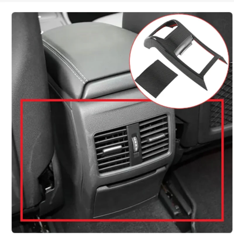 

Carbon Fiber Rear Armrest Air Condition Vent Outlet Frame Cover Trim For Mercedes Benz CLA2020