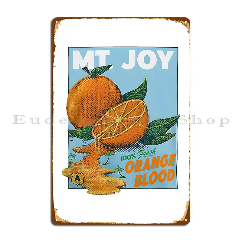 

Orange Blood Metal Sign Party Club Cave Cinema Kitchen Create Tin Sign Poster