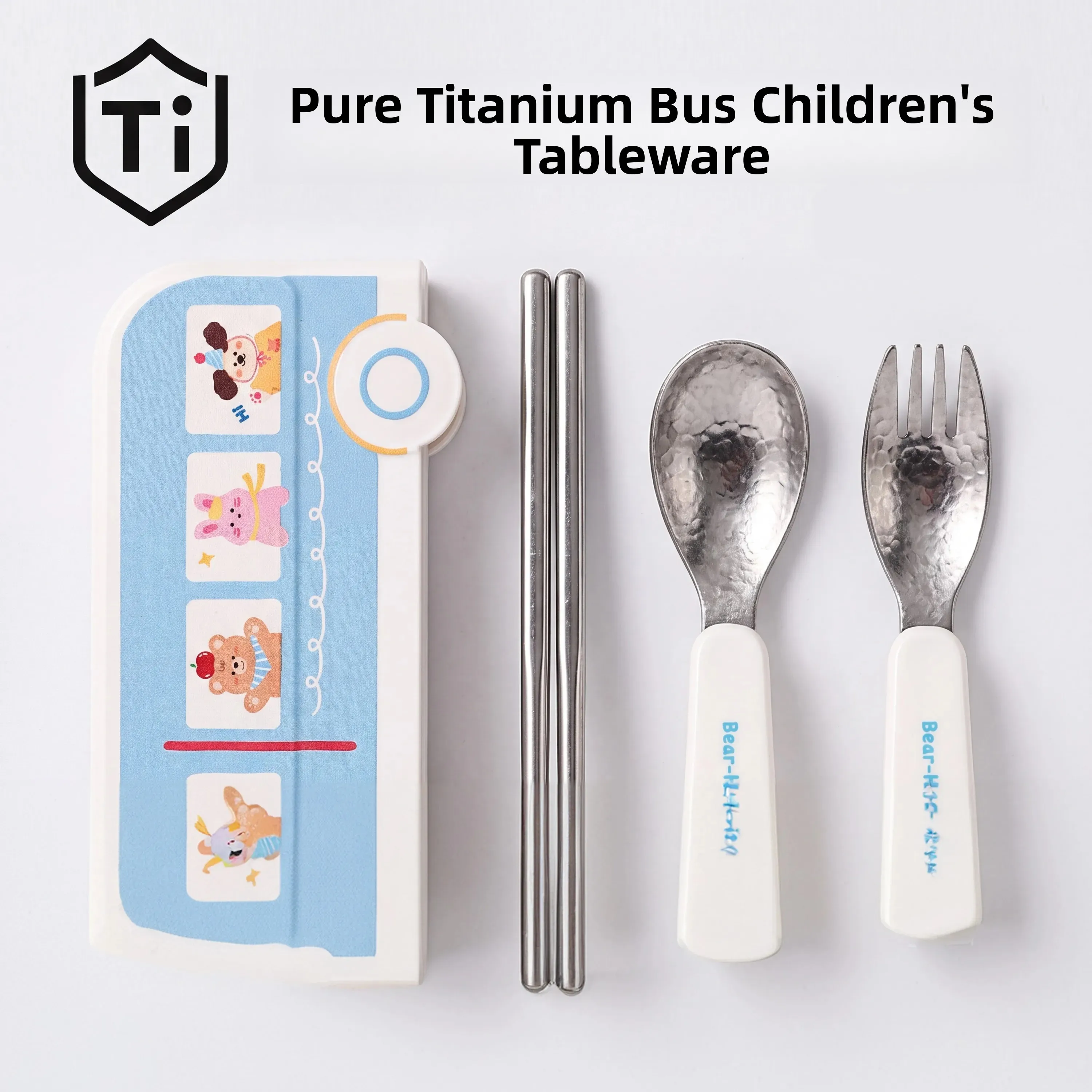 pure-titanium-children's-dining-set-cartoon-pattern-baby-utensils-portable-cutlery-including-fork-spoon-chopsticks-for-kids