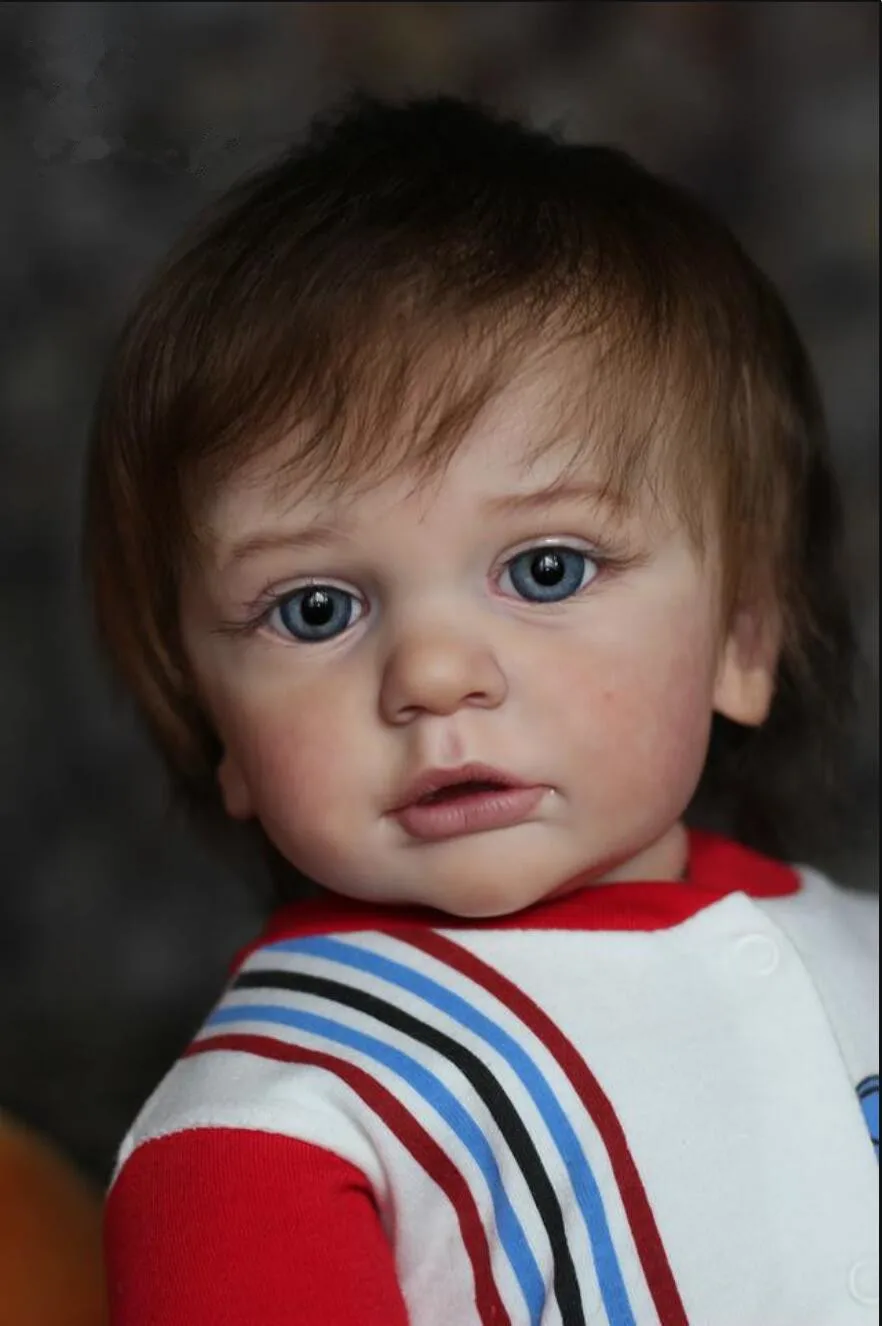 60 CM Real Touch 3D-Paint Skin Tone Silicone Reborn Toddler Baby Boy For Girl Finished Doll Cloth Body Realistic 24 Inch Bebe