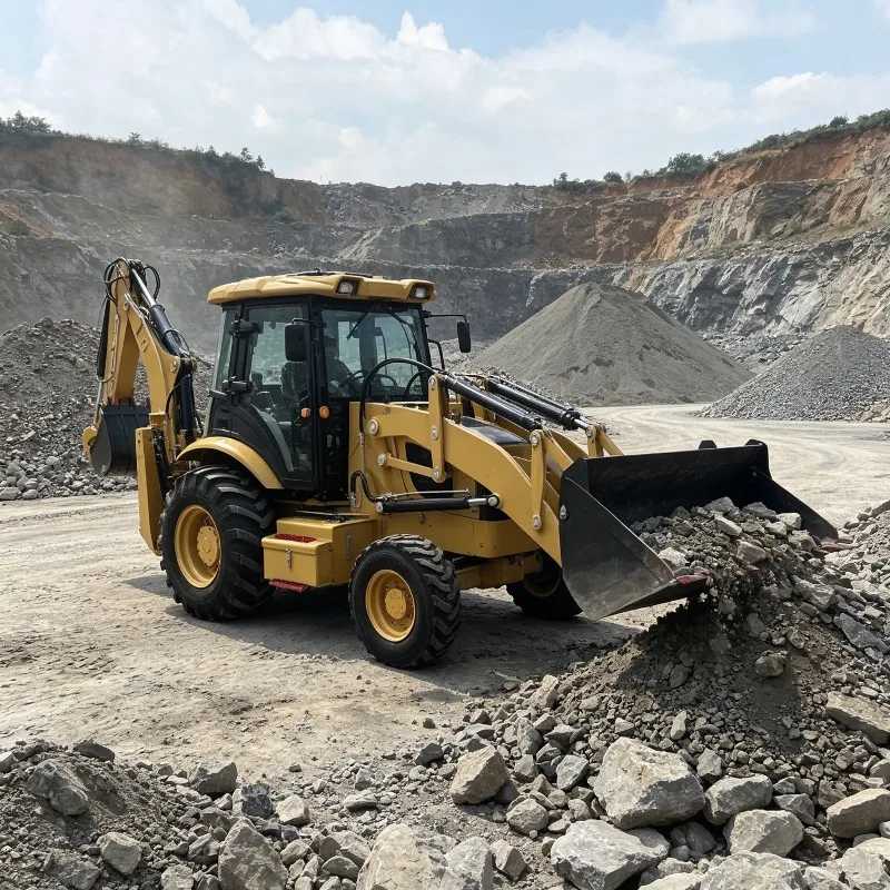 High Performance Backhoe Loader for Fast Back-filling Compaction Construction Site Works Customized