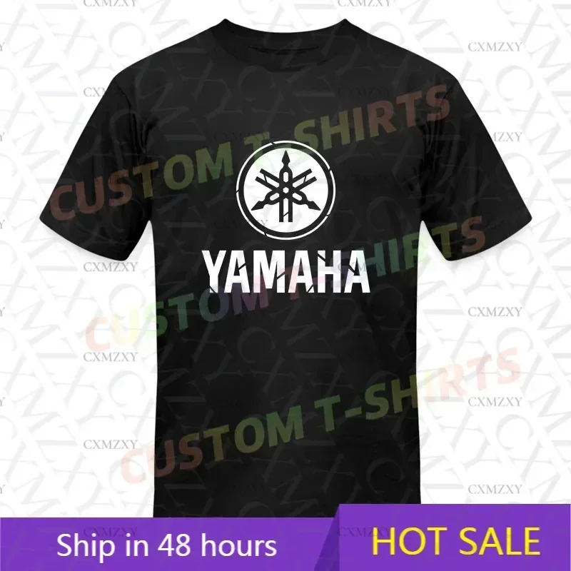

2025 Men T Shirt Casual New Black Yama Logo T-shirt Graphic Summer Short Sleeves 100% Cotton S-3XL