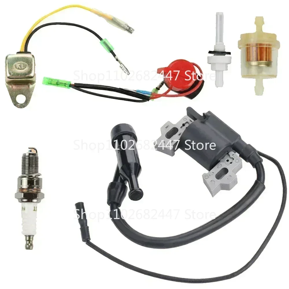 Magneto For Honda GX200 GX110 GX140 5.5HP 6.5HP Parts Spark Plug Ignition coil kit Low Oil Sensor Alert