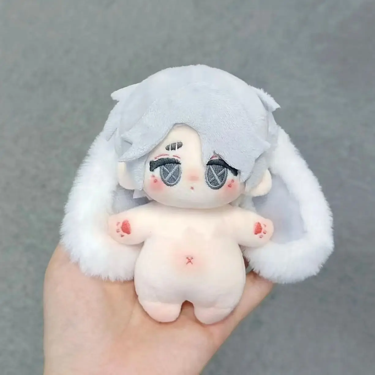 12cm 아이덴티티 V 게임 죽음의 사제 에소프 칼 봉제 인형 미니 드레스업 면 인형 만화 불가사리 프린트 친구 선물