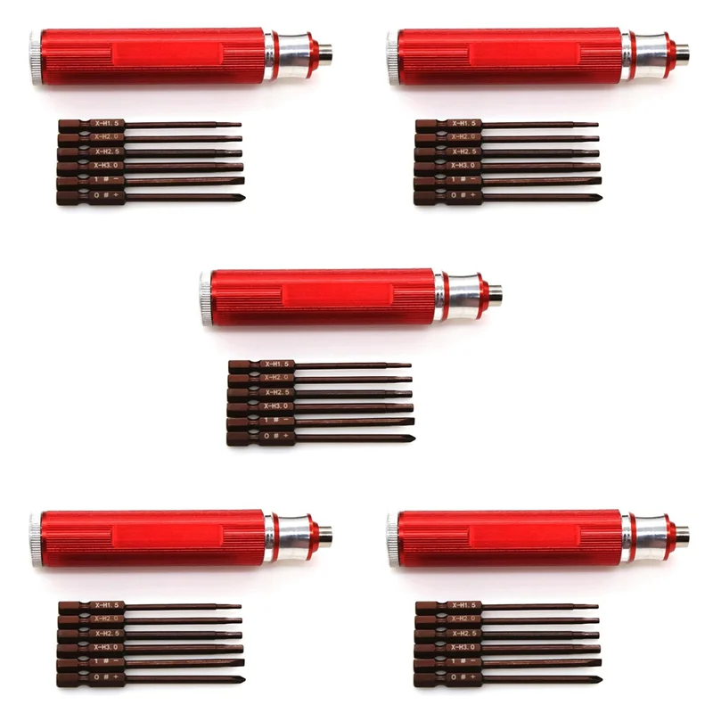 

M15K-5X 6 In 1 Hexagon Screwdriver H1.5 2.0 2.5 3.0Mm Hex Slotted Phillips Screwdriver Tool Kit,2