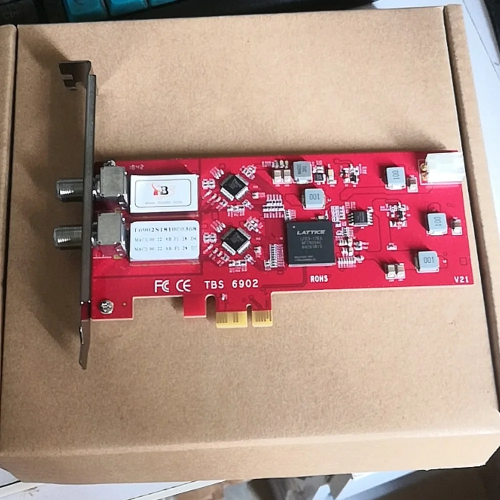 TBS6902 DVB-S2X Satellite Receiver Card PCI-E TV Tuner Card for PC Linux Windows Satellite TV Receiver