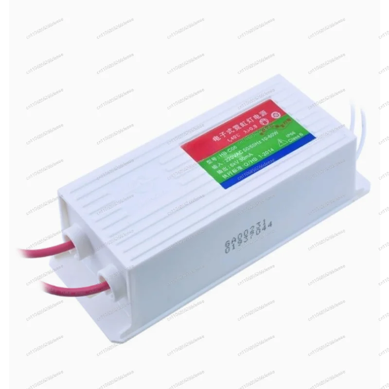 Advanced 60W Neon Sign Transformer – HB-C06 Waterproof Electronic Ballast, 6kV High-Voltage Power Supply with 6m Cable