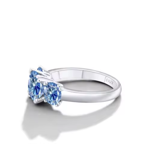 Classic 5CT Rainbow Moissanite Ring 925 Sterling Silver Certified Luxury Charm Ring for Women US Size 5-9 Anniversary Gift