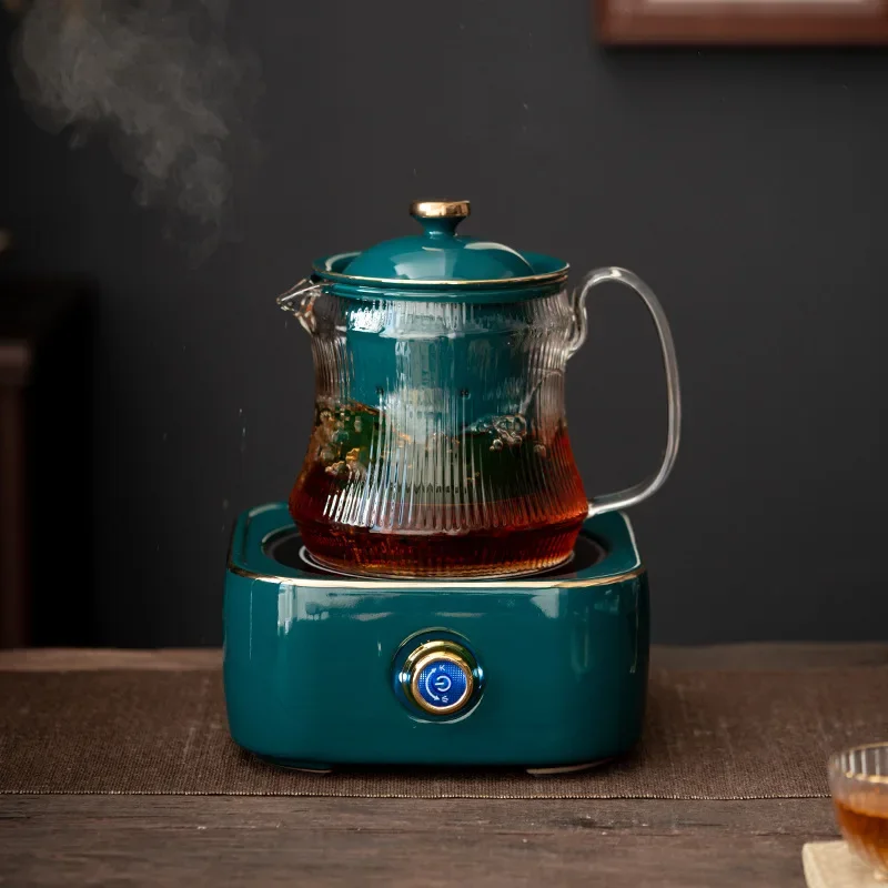 เตาไฟฟ้าเซรามิคหม้อหุงข้าวชุด Home Office ทำอาหารกาน้ำชาแก้วทนความร้อนหม้อกาน้ำชาเครื่องทำความร้อน