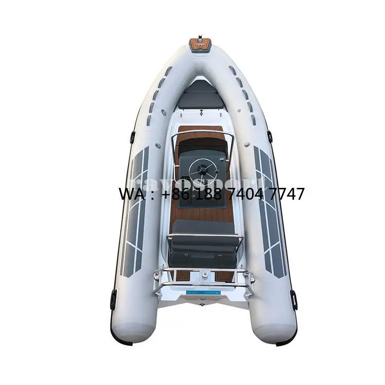 Cheap durable fiberglass rib boat 480cm inflatable fishing boat black white for sea recreation