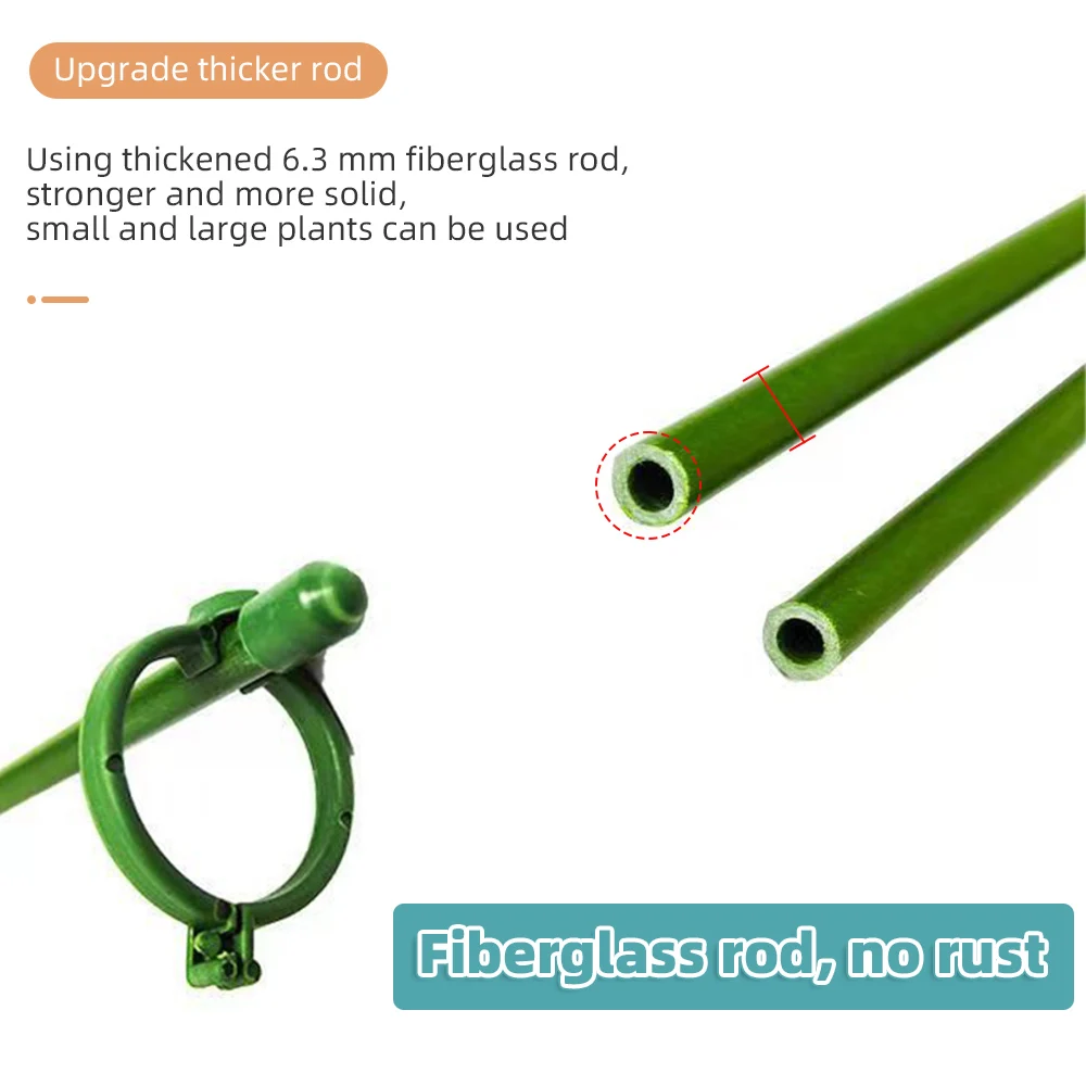 30/40/50CM Plant Support Stakes Adjustable Garden Flower Support Stake Plant Cage Support Rings for Flower Tomatoes Vegetable