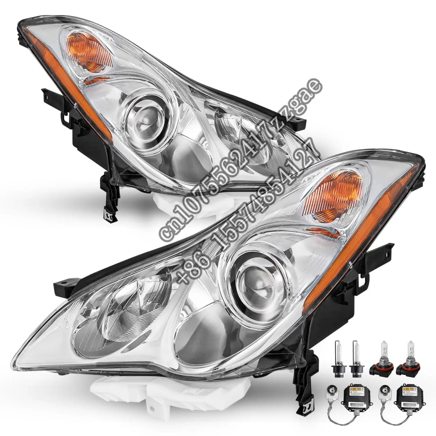 AFS Headlight Assembly Compatible with 2008-2012 Infiniti EX35 2014-2017 Infiniti QX50 Ballast & Bulbs Included Projector