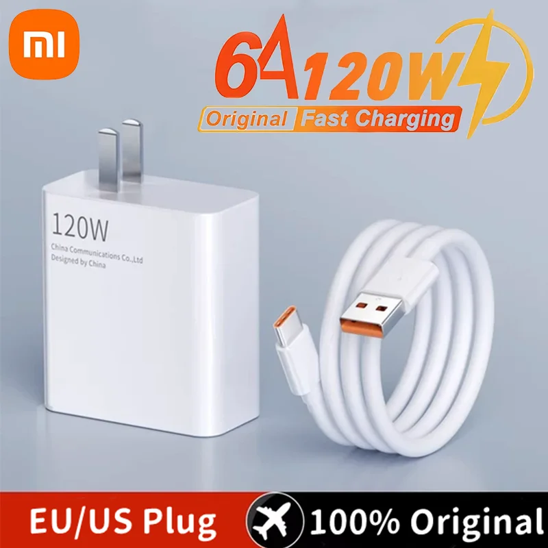 Xiaomi Original Charger Turbo Fast Charge 120W EU Hypercharge Gan Adapter For Redmi Note 11 12 13 Pro Plus 5G Mi 14 13 13T Cable