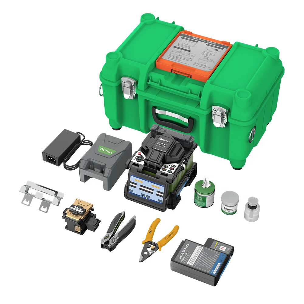 Optical Fiber Fusion Splicer Komshine Classic FX39 Core Alignment Six Motors Welding Machine Empalmadora de fibra óptic