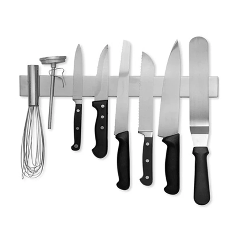 Magnetic Self-adhesive  Length Knife Holder Stainless Steel 304 Block Magnet Knife Holder Rack Stand for Knives