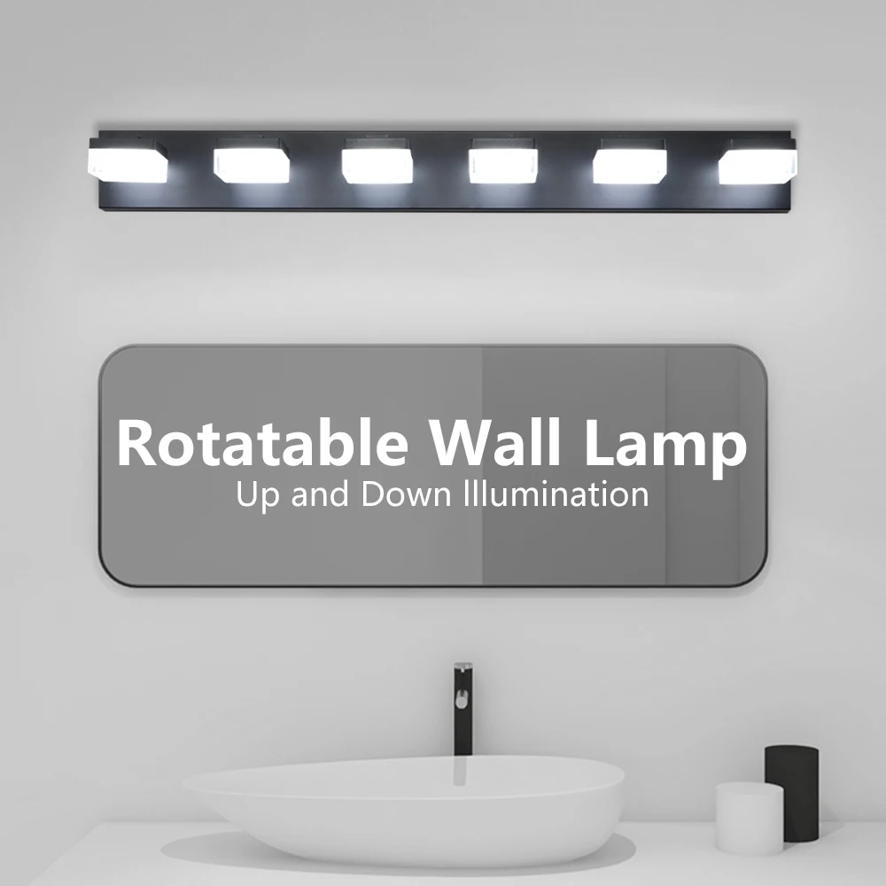 6 Lamp Bathroom Vanity Lighting Fixtures Acrylic Bathroom Light Fixtures Vanity LED Lights For Home Bathroom Bedroom Decoration