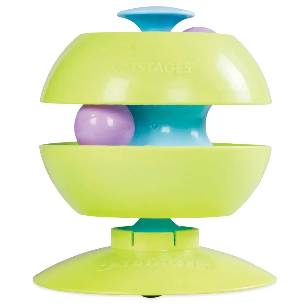 لعبة مسار القطط القابلة للتحويل 3 في 1، كرة دوارة، لعب تفاعلي للقطط الداخلية، نشاط ممتع لا نهاية له، القطط والبالغين