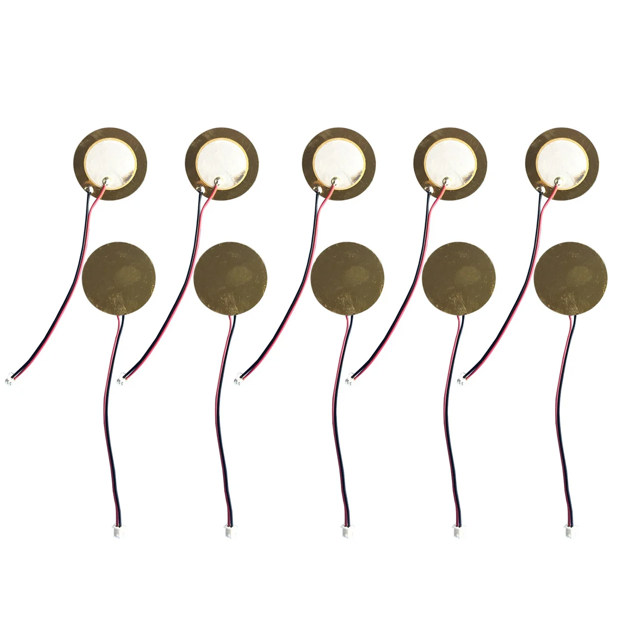 

10pcs Piezo Diaphragm Disc Brass Plate Passive Pickup Element For Guitar Accessories Beeper Sheet Low Voltage 27Mm