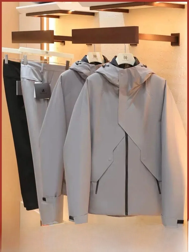 

Thiened Goose down Jaet Men's Winter New Warm Tailoring 90% down Quilted Zipper Outdoor Sle Windproof Fce Lined