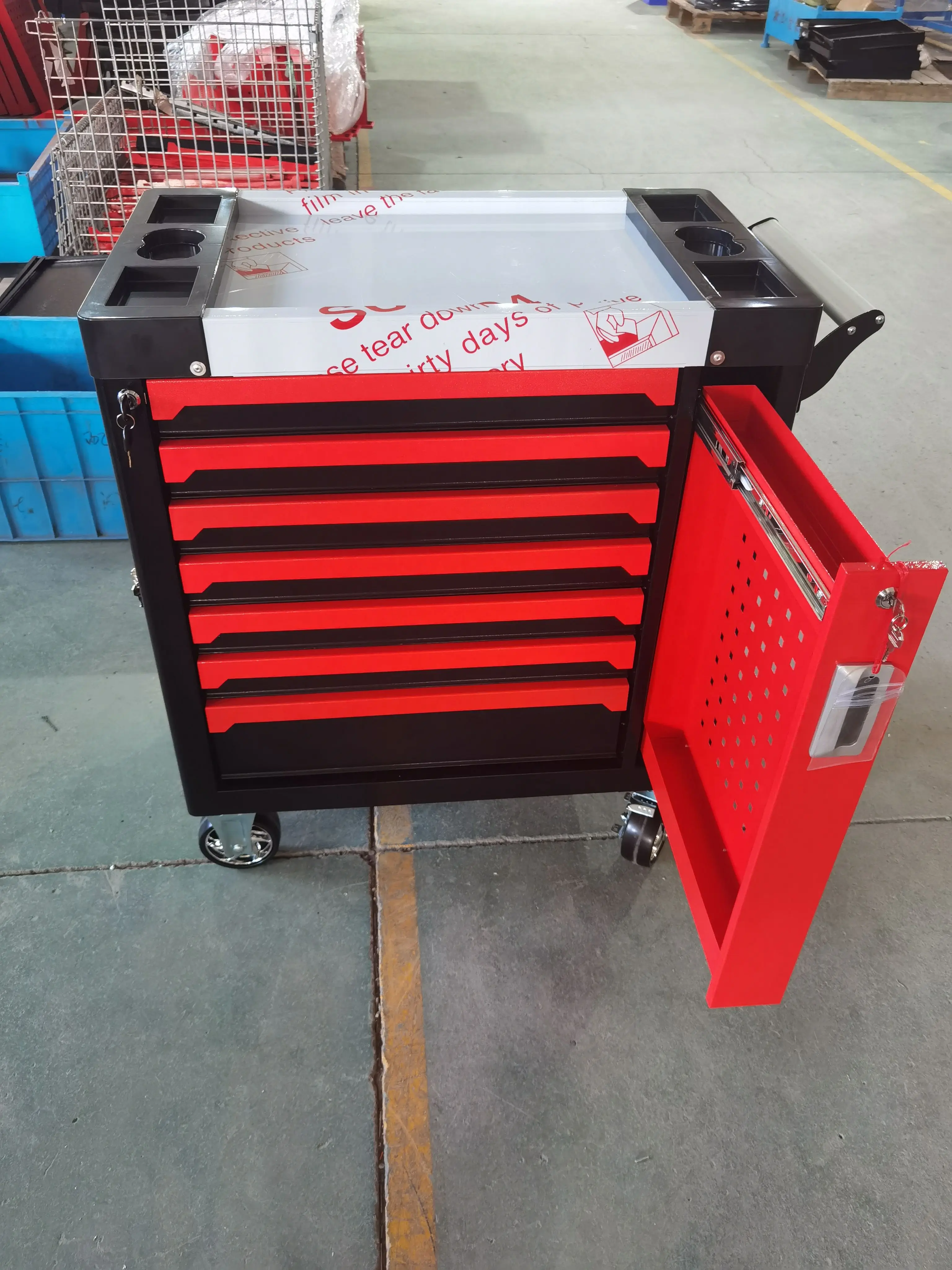 CE Professional 258 Pcs Tool Set 7 Drawers Heavy Duty Metal OEM Garage Chest Storage With 3-Year Warranty For Mechanic Users