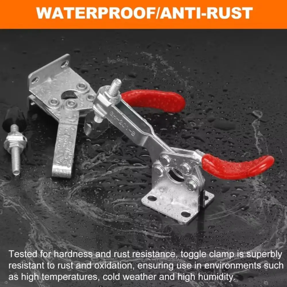 New Horizontal Toggle Clamp Hand Tools Quick Release Welding Fixture Clamp U Shape GH201-B Metal Horizontal Clamping