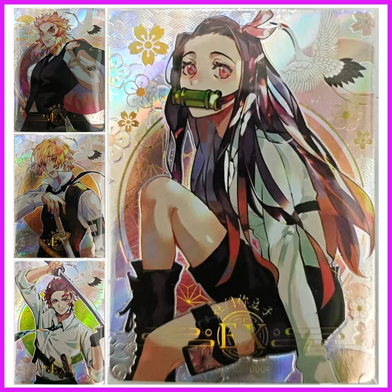 

Аниме Demon Slayer игрушки для мальчиков Kyoujurou Agatsuma Zenitsu Tanjirou Kamado Nezuko Редкие EX Коллекционные карты Подарок на день рождения