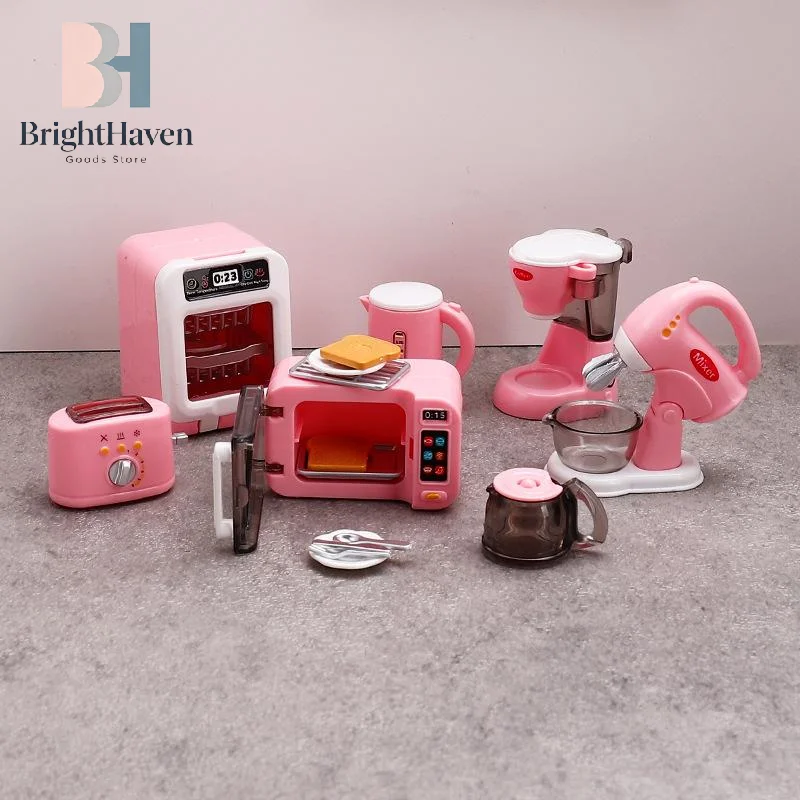 1Set 1:12 Dollhouse Miniature Coffee Machine Egg Beater Home Appliances Decor Toy Doll House Accessories B.H