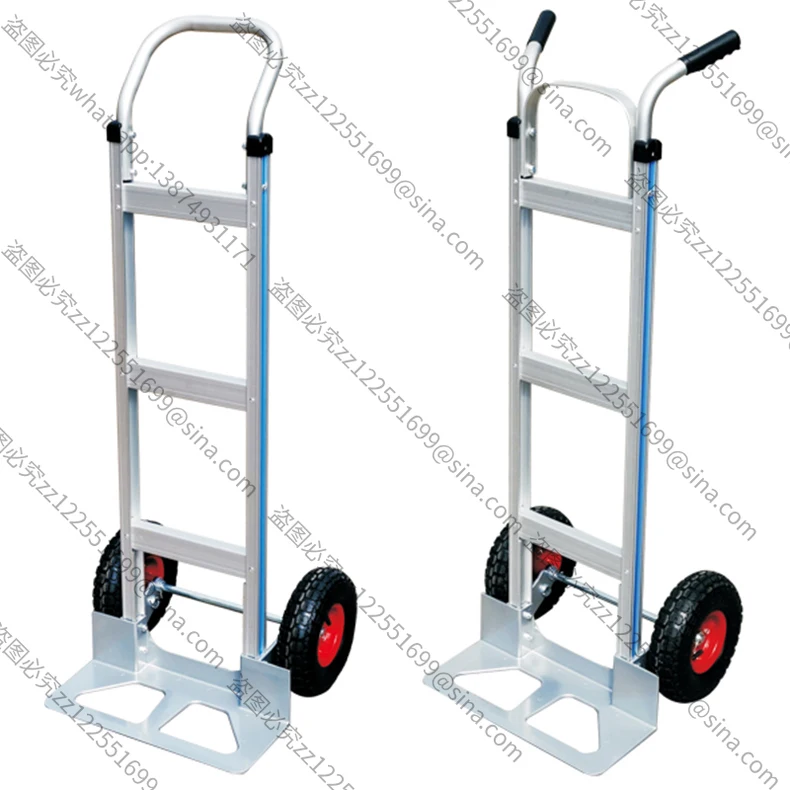 Suitable for Aluminum Alloy Trolley, Cargo Trolley, Trolley, Cargo Hauling Truck,Two-wheeled Household Luggage Cart, Trailer