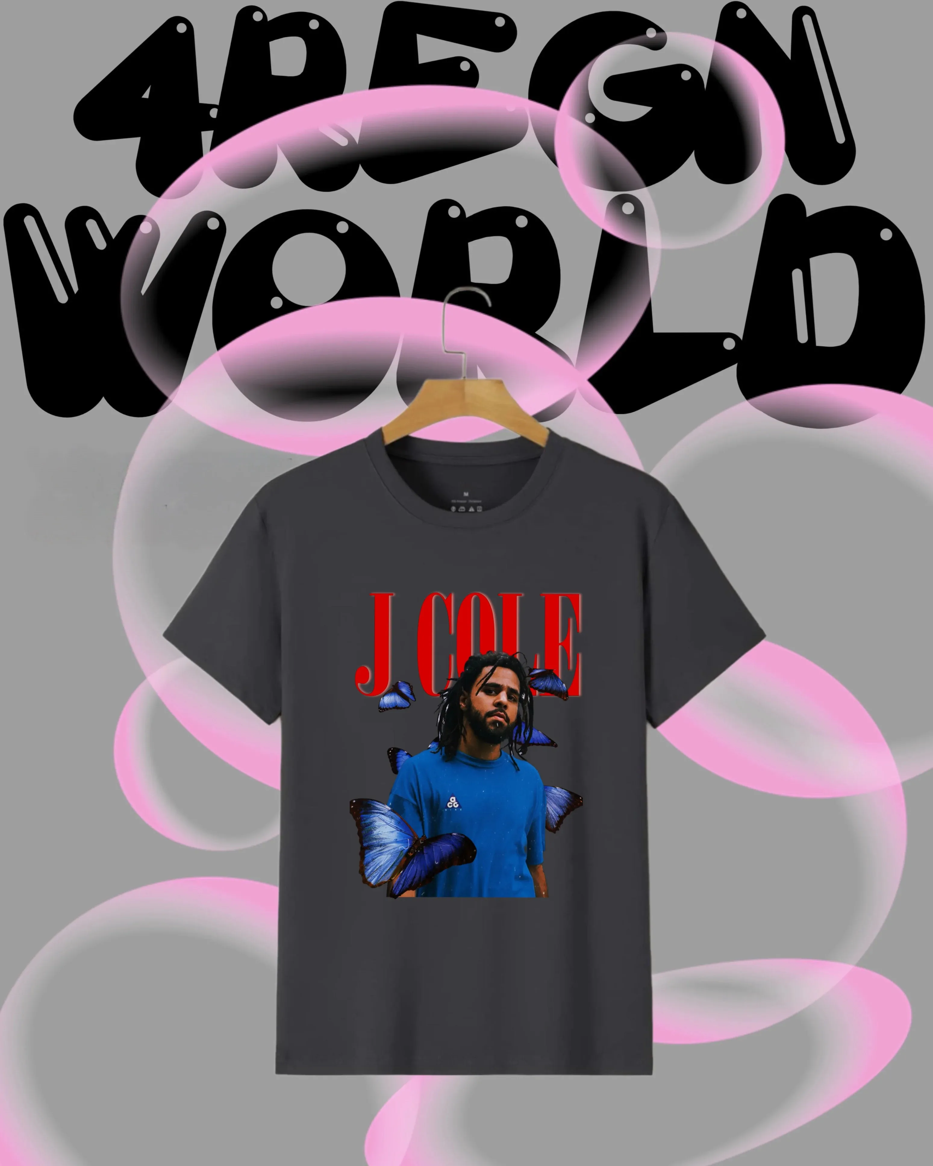 2025-26 جنوب أفريقيا الصيف J كول الجرافيك 100% القطن الخالص المطبوعة مغني الراب الهيب هوب الاتجاه تي شيرت للجنسين الرجال تنفس Y2k