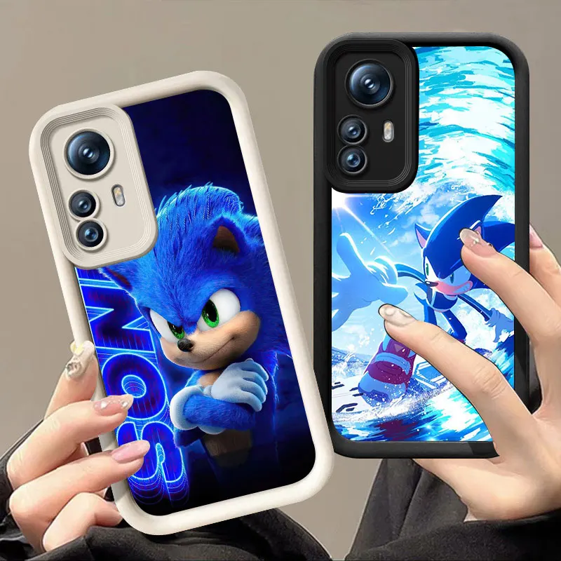 Cute S-Sonics H-Hedgehog Sky Eye Stairs Soft Silicone Phone Case For Redmi Note 10 11 11S 12 13 Pro Plus 4G 11T 5G 9S 10S 12S