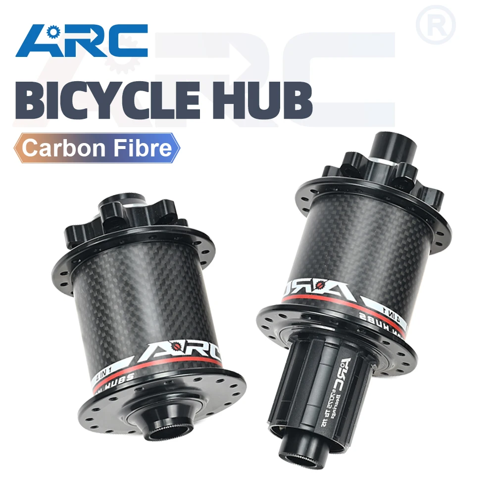 ARC MTB Hub Lightweight Mountain Bike Hub with 4 Bearings, 6 Pawls, 114 Clicks Bicycle Rear Carbon Fiber Micro Spline Bike Hub