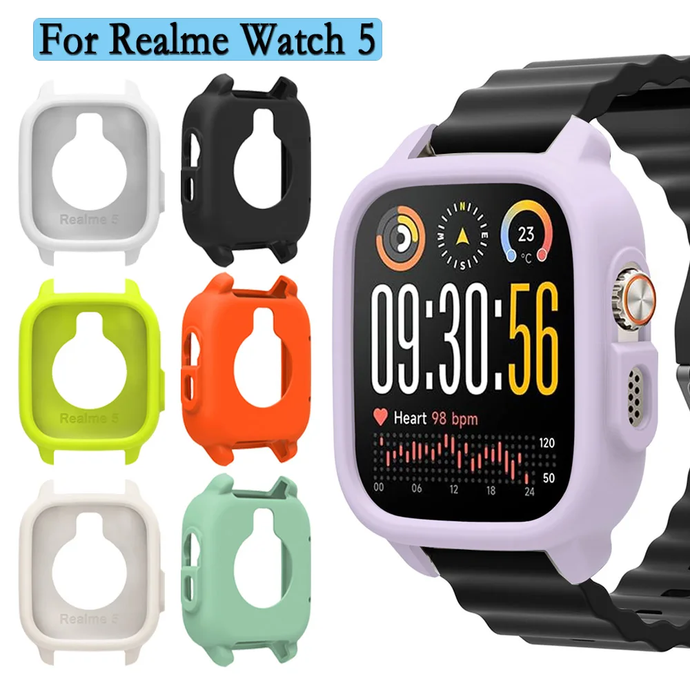 For Realme Watch 5 Soft Shell Silicone Cover Hollow Protective Case Super Light High Quality Watch Decoration For Realme Watch 5