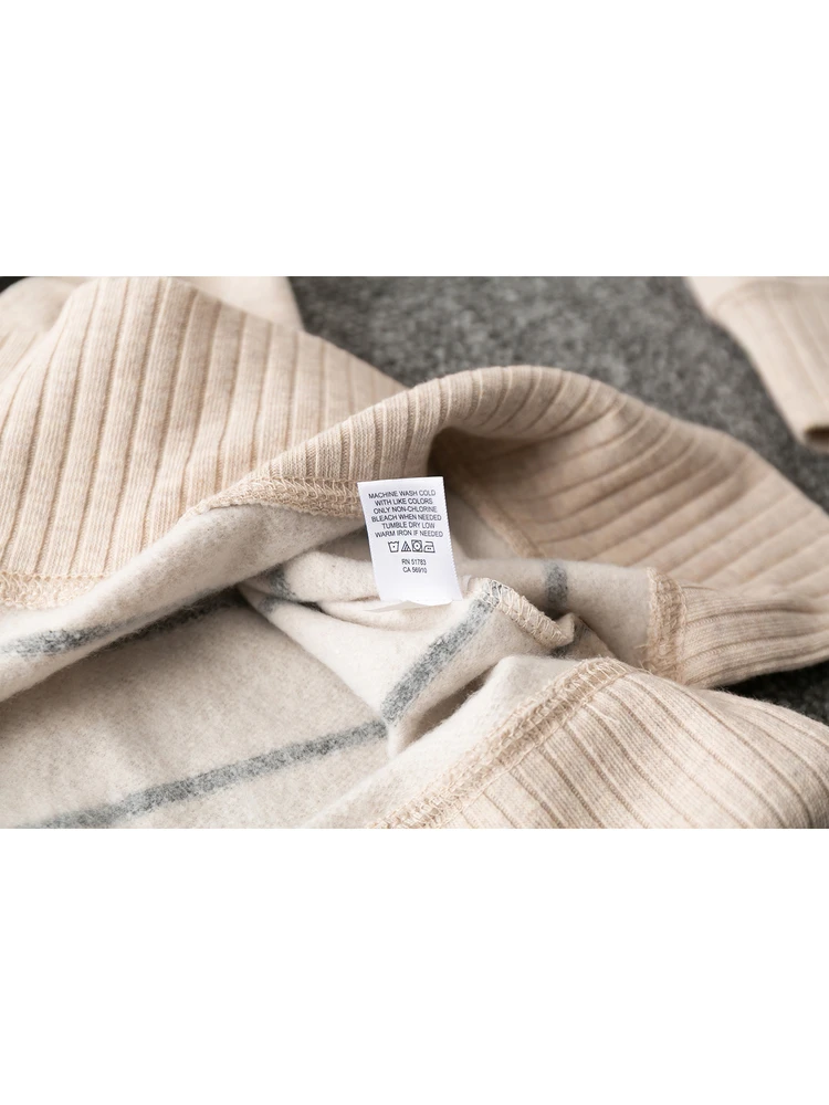 Faionable Casual Fce Lined Knitted round Ne Long Sve Overhead Sweater Spring Autumn Korean Sle Versatile Slimming