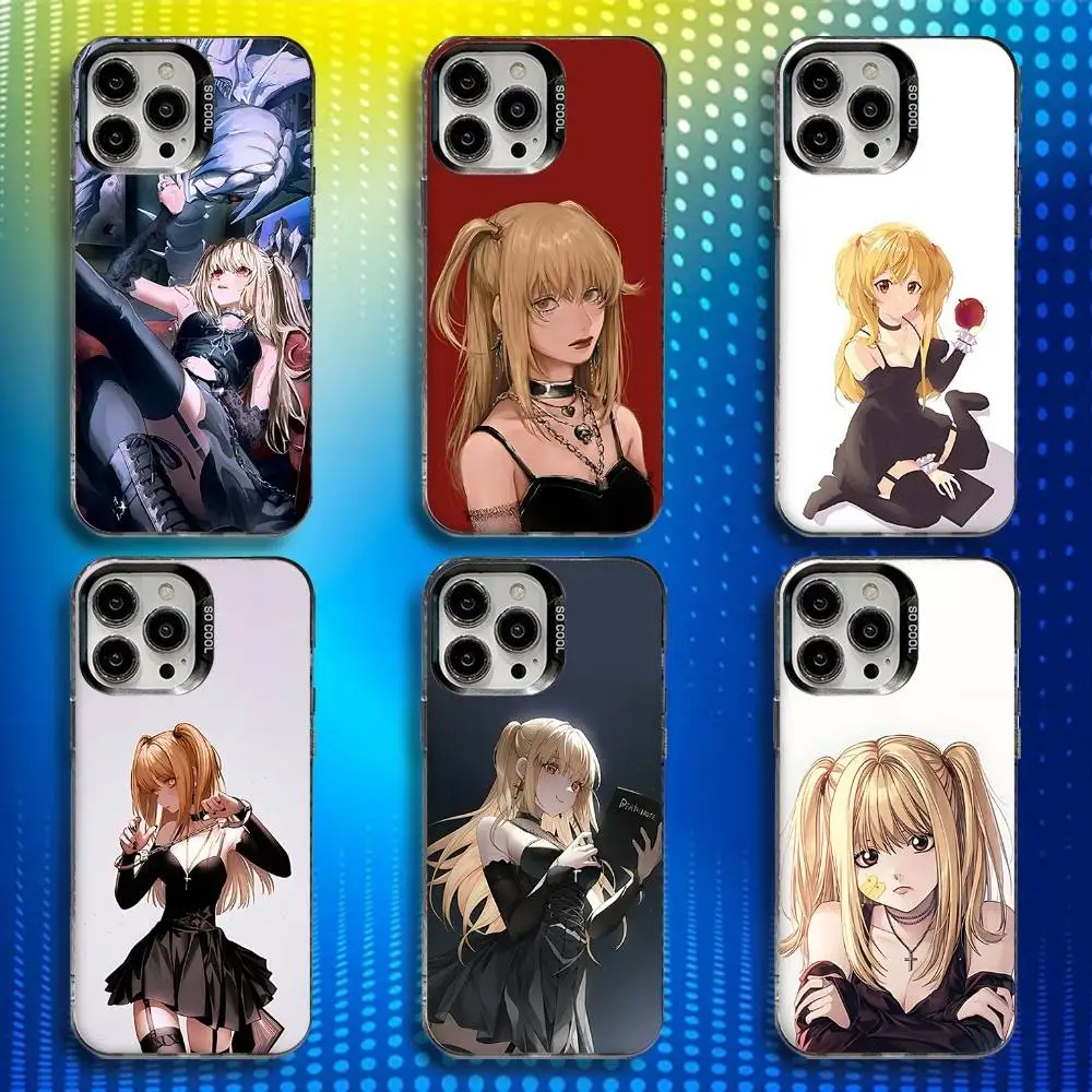 

Phone Case For iPhone 17,16,15,14,13,12,X,8,Pro,Max,Plus,E,SE4,Air,Mini IMD Matte D-Death Misa Note Anime Black