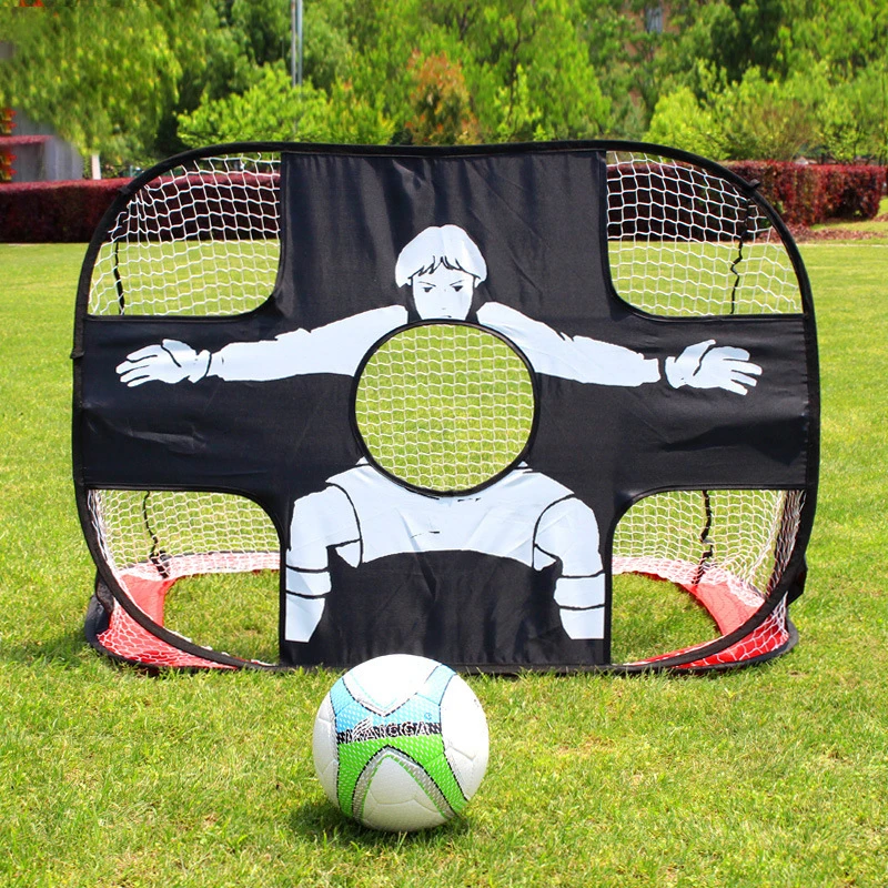 Foldable Football Goal Nylon Soccer Goal Kids And Adults Football Target Net For Playground Backyard Indoor Outdoor Training