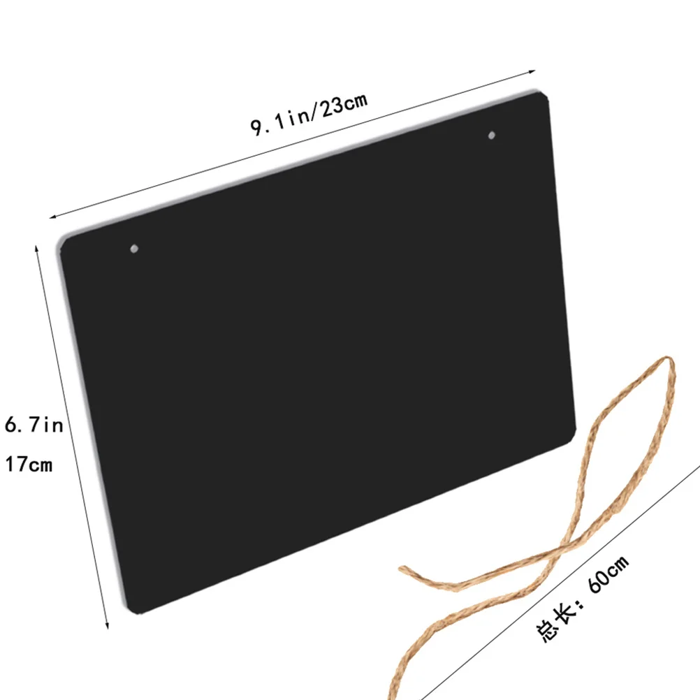 2 قطعة لوحة كثافة رائعة السبورة جدار ديكور معلق علامة المنزل السبورة مع حبل معلق السبورة #2