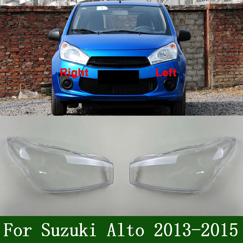 Front Glass Lens Lamp Shade Shell For Suzuki Alto 2013-2015 Accessories Vehicles Transparent PC Material Headlights Glass Shell