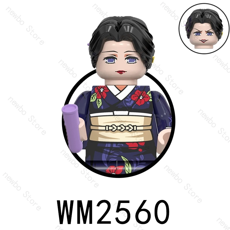 WM6137 WM6138 Japan Anime Demon Slayer Infinite City War Samurai Schwertkämpfer Tanjirou Nezuko Mini Actionfiguren Blöcke Spielzeug Kinder