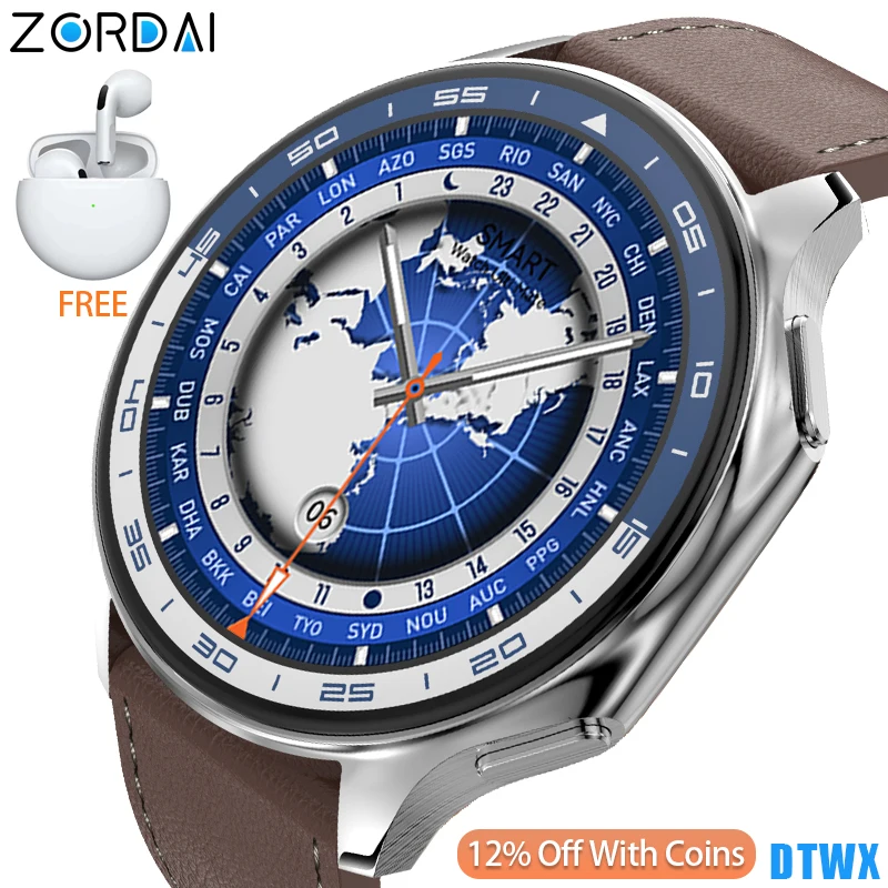 Zordai DTWX Smart Watch Men Women Wearable Smartwatch For iPhone Samsung Huawei Bluetooth Call IP68 Waterproof Sport Heart Rate