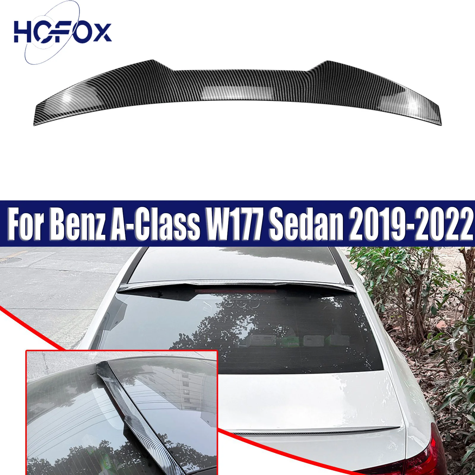 Rear Trunk Spoiler Wing Upper Racing Splitter Body Kits Tuning Accessories For Mercedes-Benz A-Class W177 Sedan 2019-2022