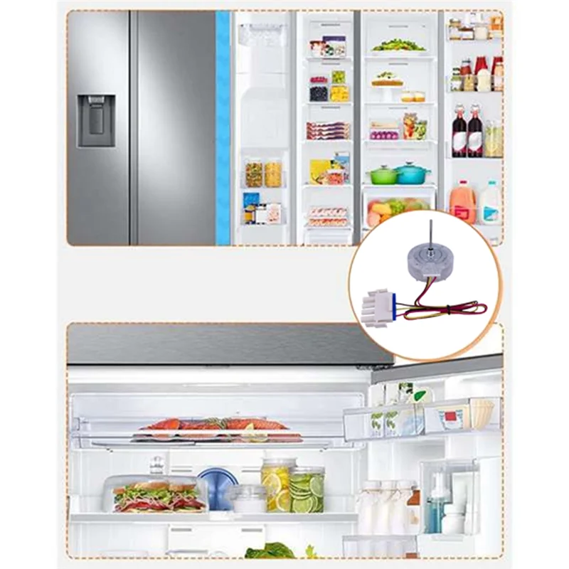 مشعاع الثلاجة لجزء استبدال الفريزر-لمحرك مروحة تبريد ثلاجة الكترولوكس DC12V 2.7W FDQB38EL2