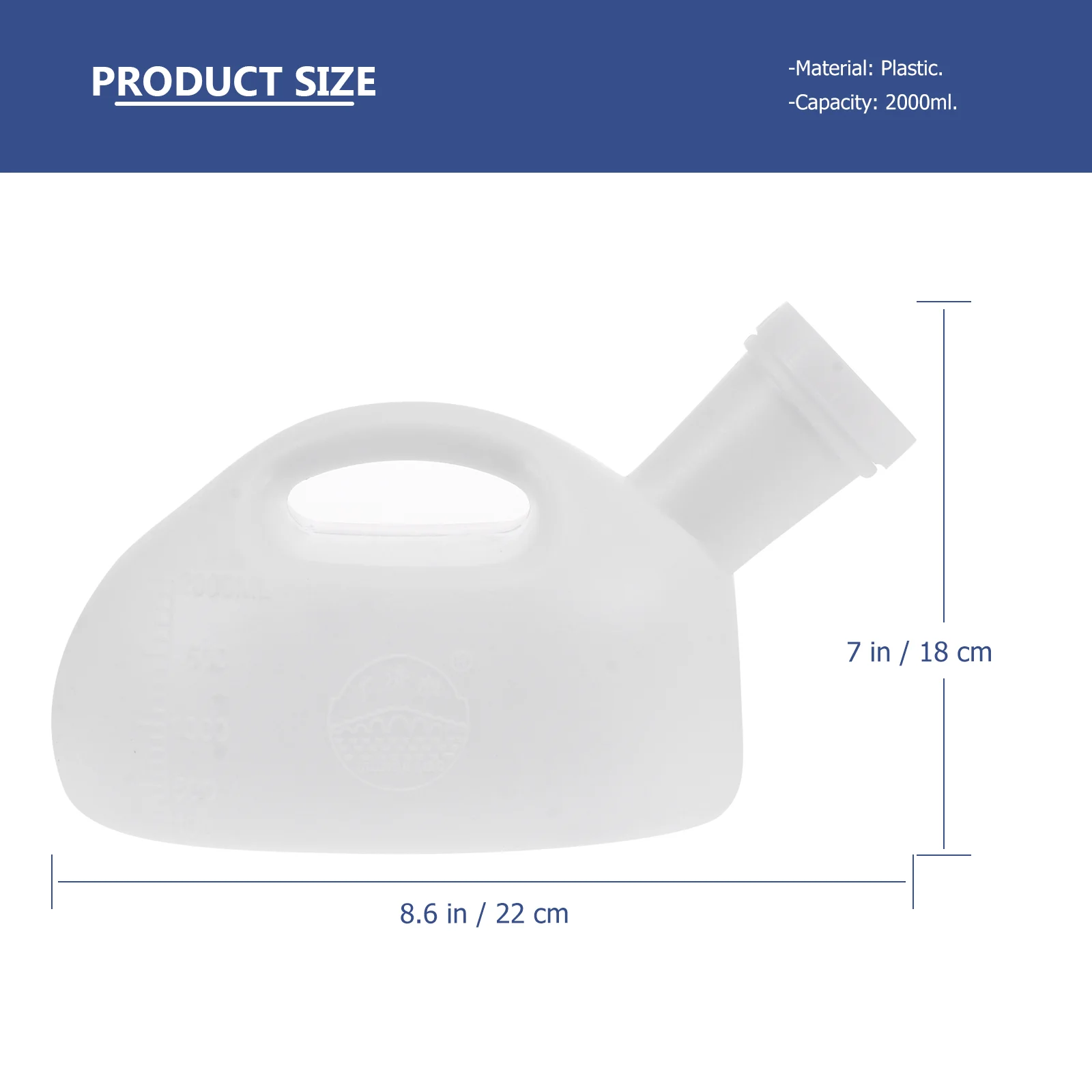 Portable Potty for Adults Urinal Urinary Elderly Pee Bottle Repair Plastic Emergency Urination Device White with Tube Man