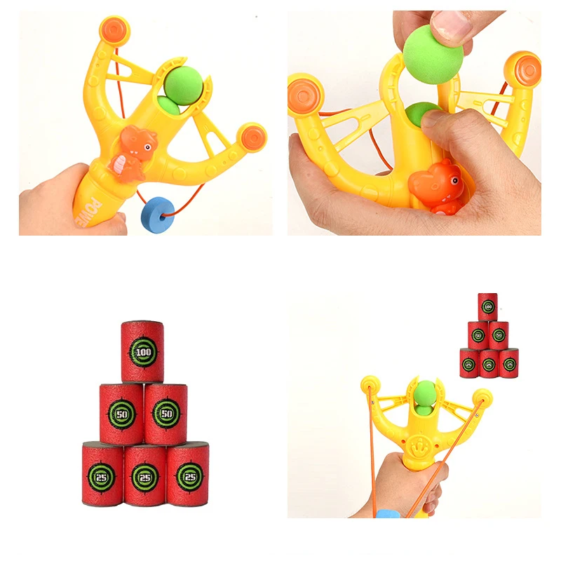 Children's Dinosaur Slingshot Toys Soft Bullet Launcher Parent-child Outdoor Sports Safety Shooting Game Kids Adult Party Gifts